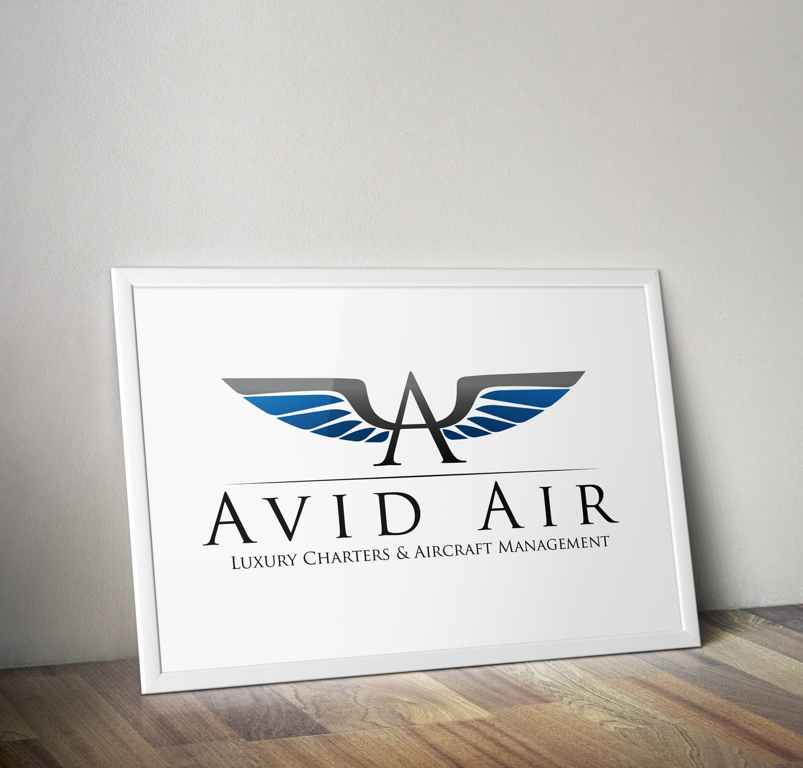 Framed brand poster