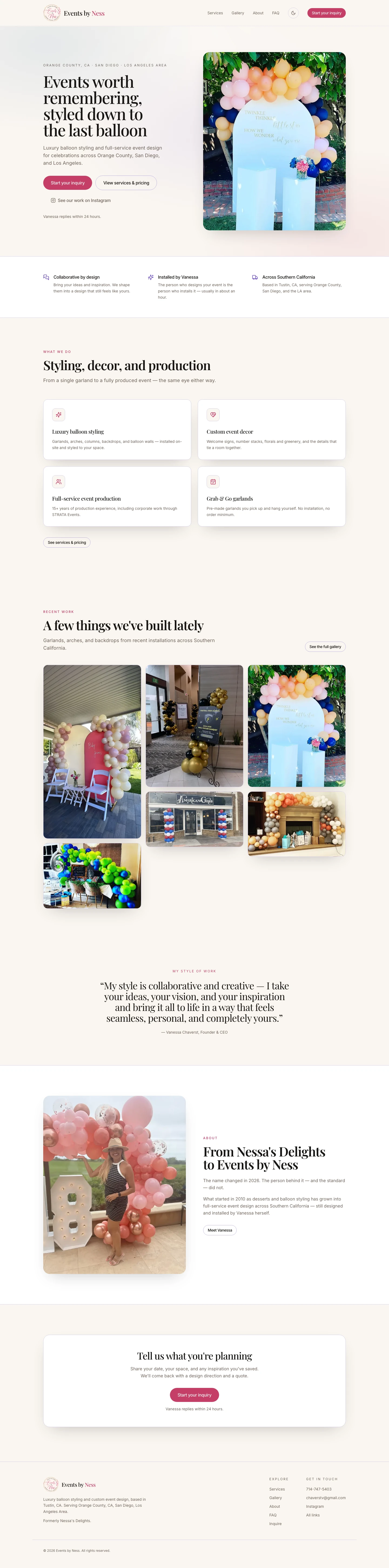 Home — the same page in the light theme