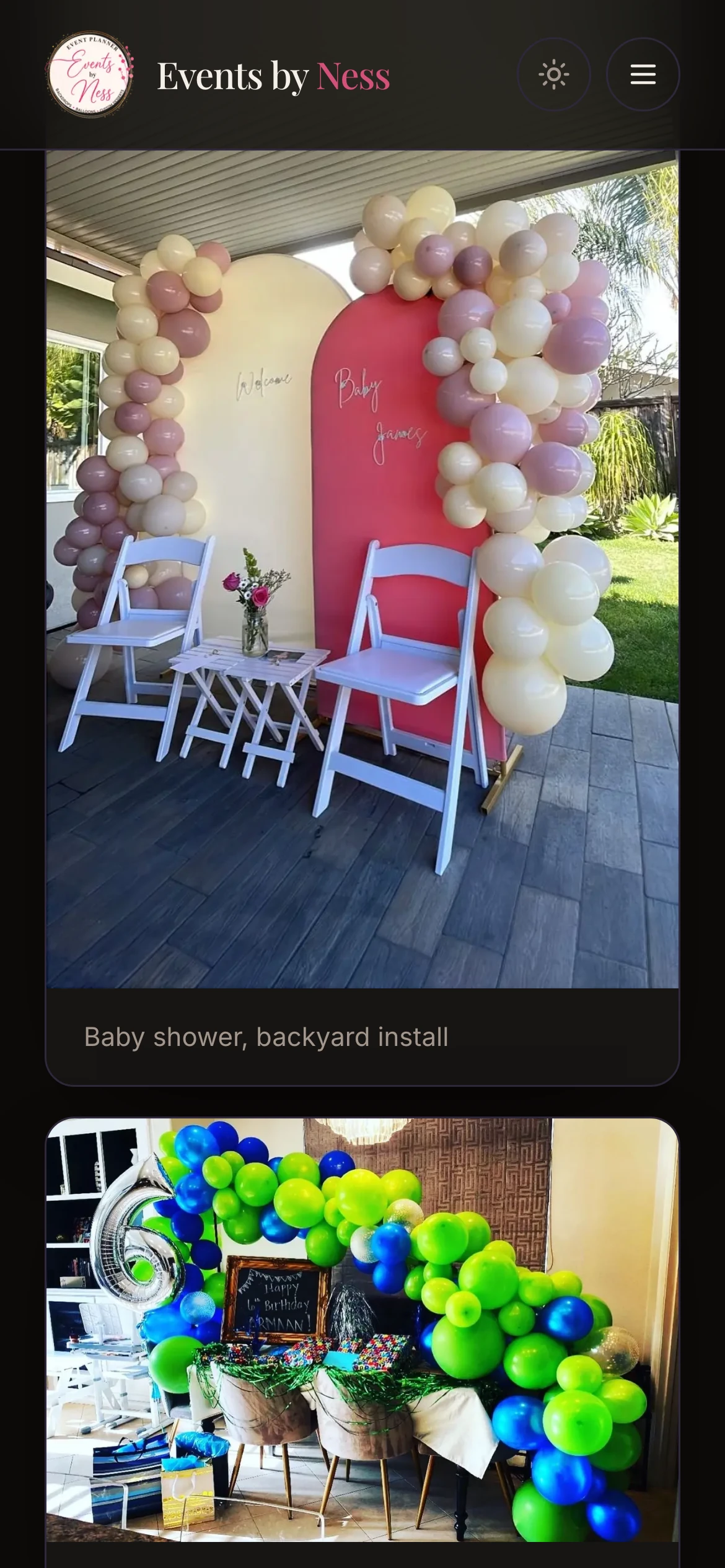 390px — gallery, one installation wide