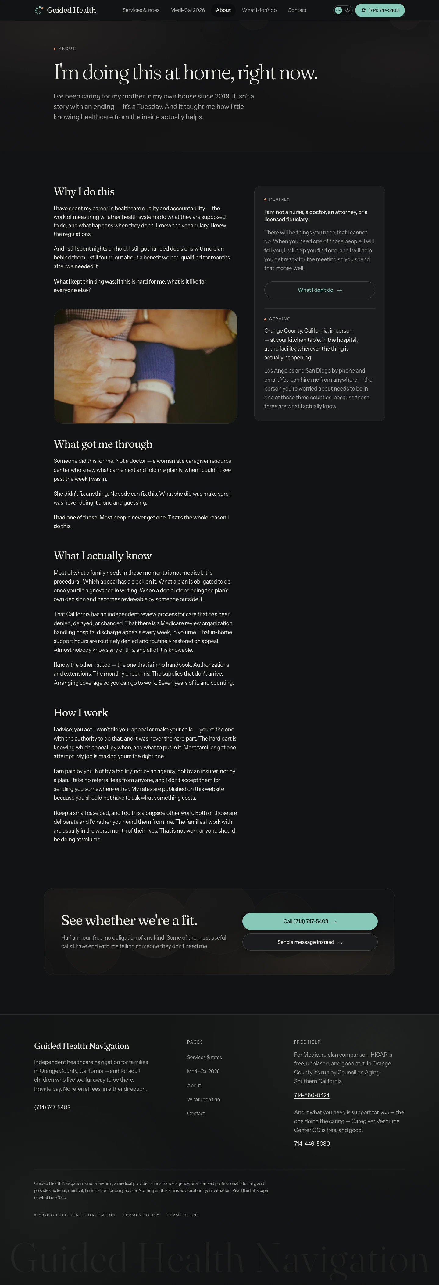 About — dark