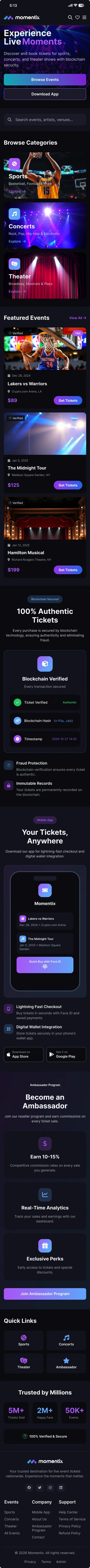 Momentix Mobile preview