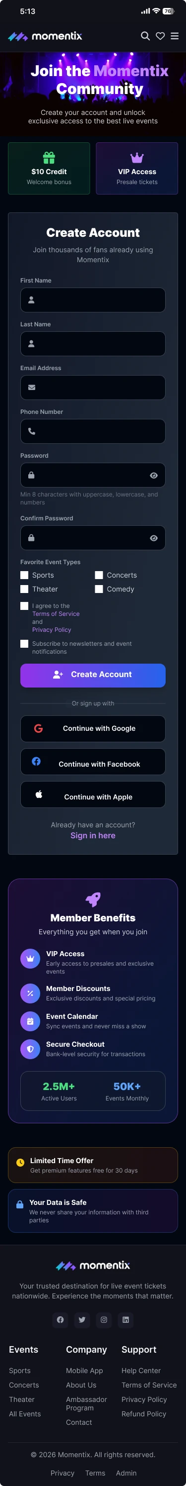 Sign Up