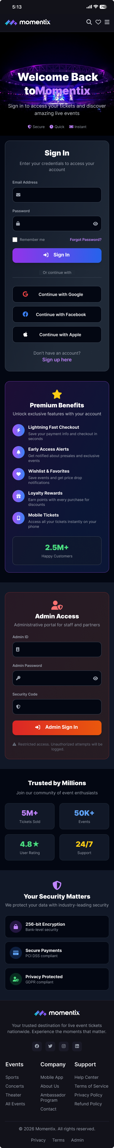Sign-In Page