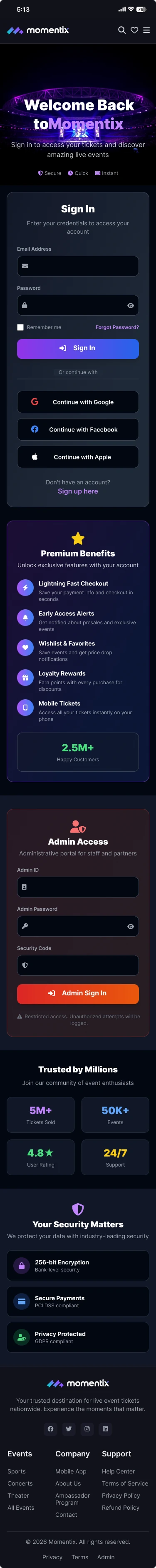 Sign-In Page