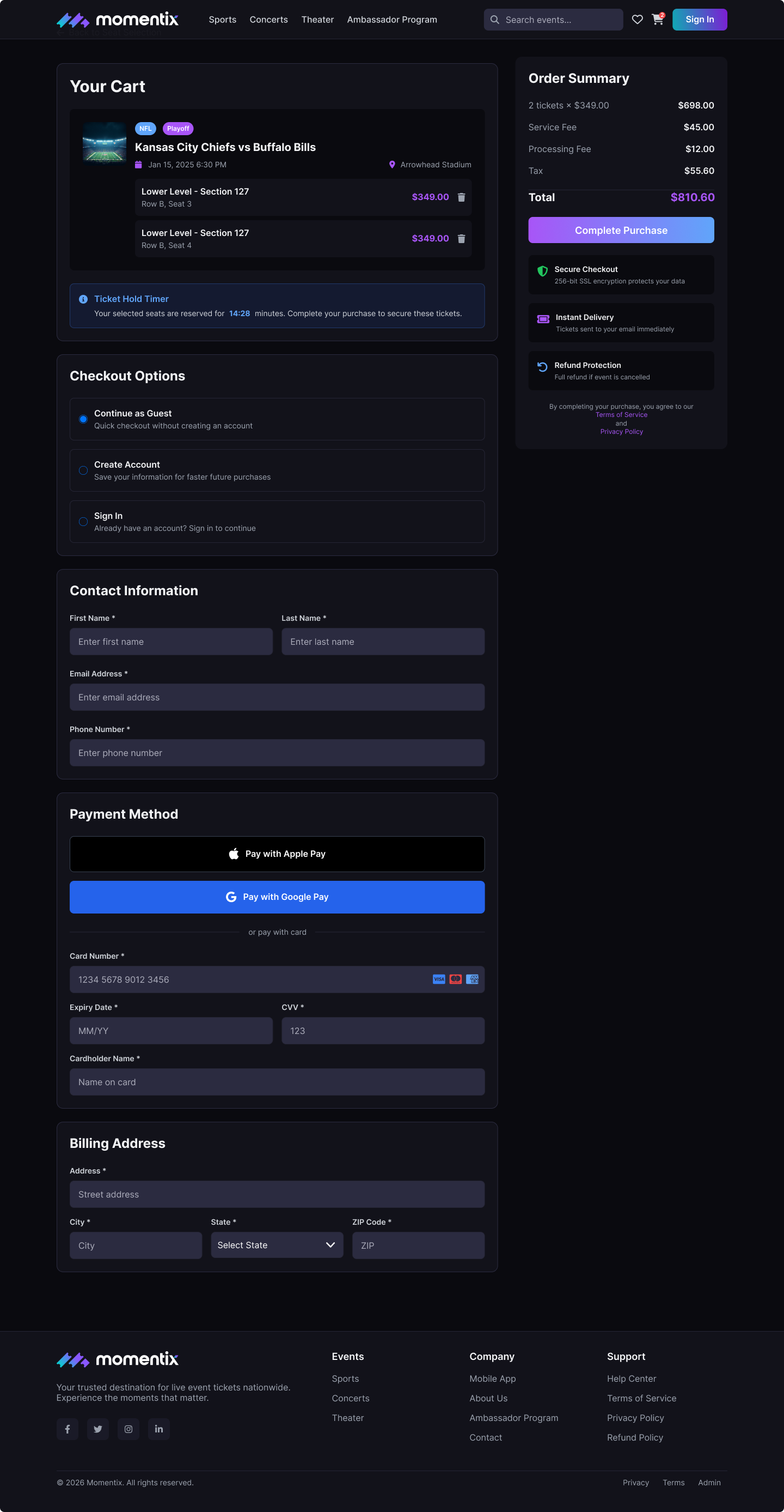 Cart Page