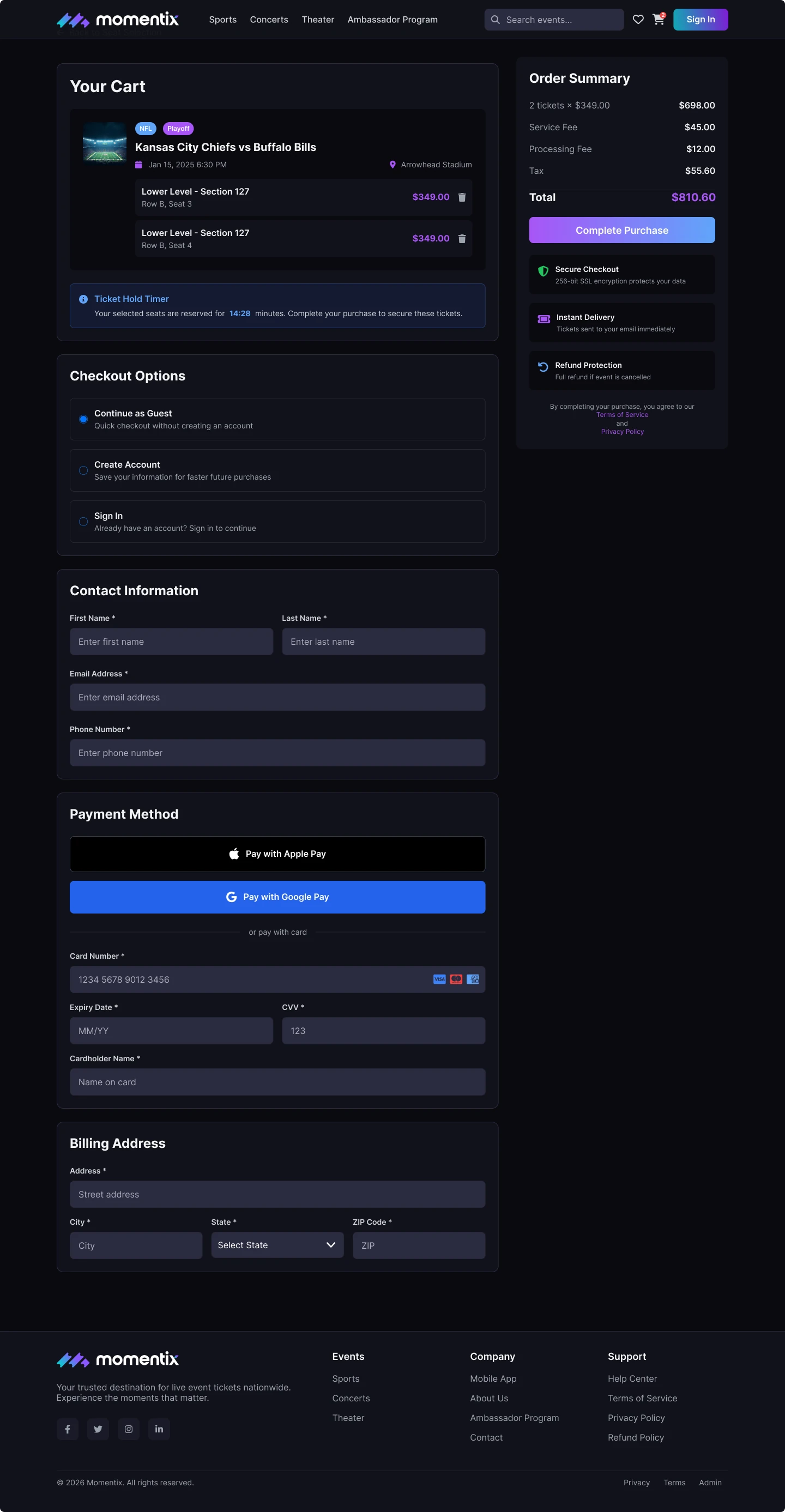 Cart Page