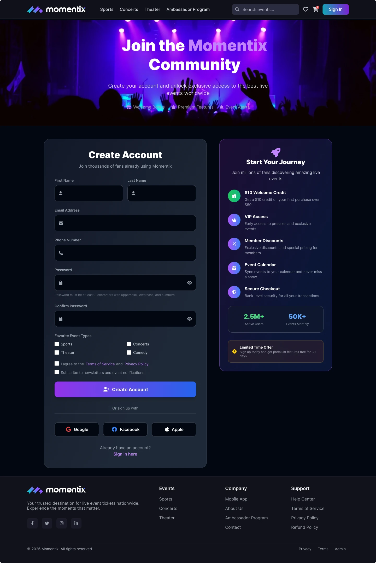 Sign Up