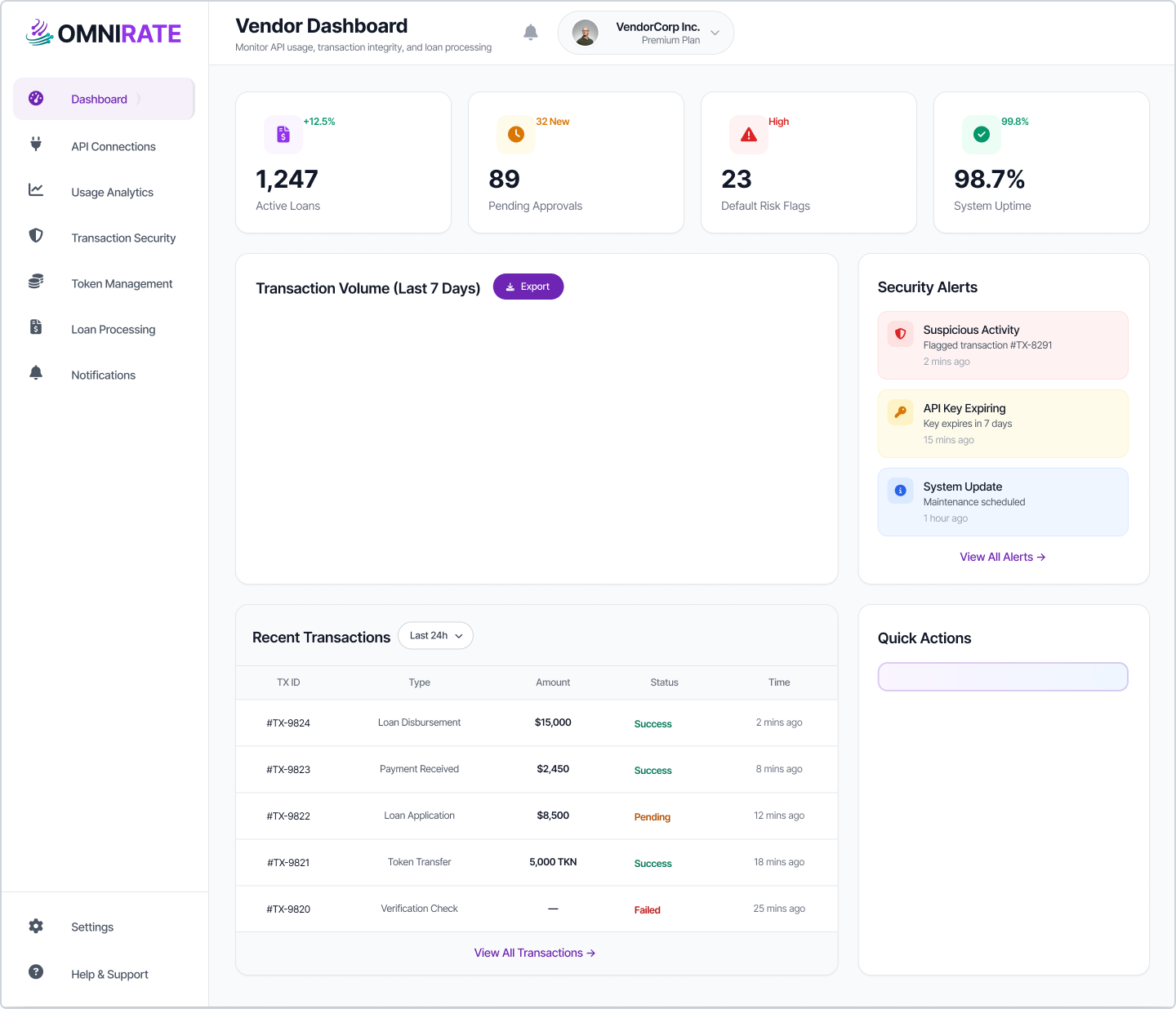 Vendor - Dashboard