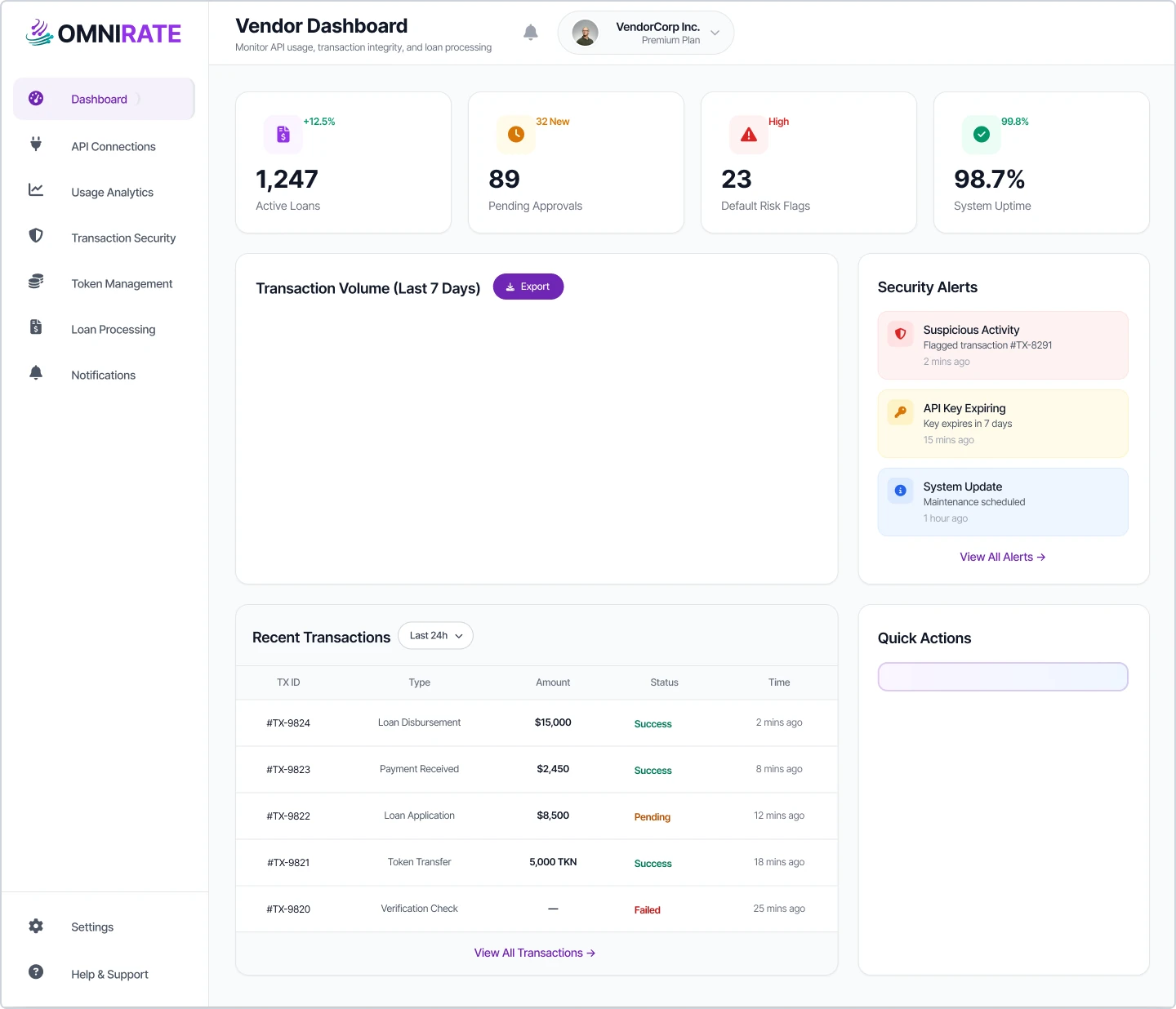Vendor - Dashboard