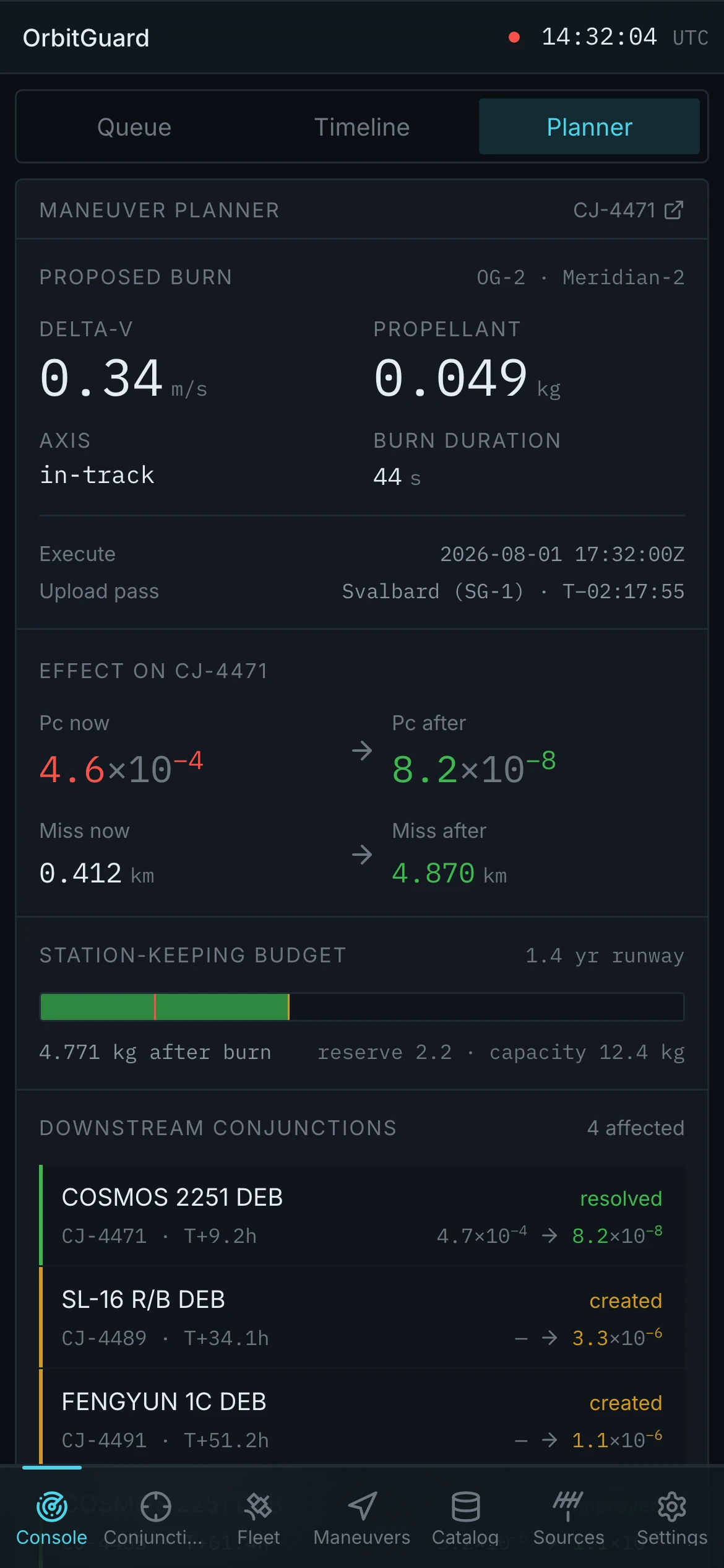 Phone — the planner, including downstream conjunctions