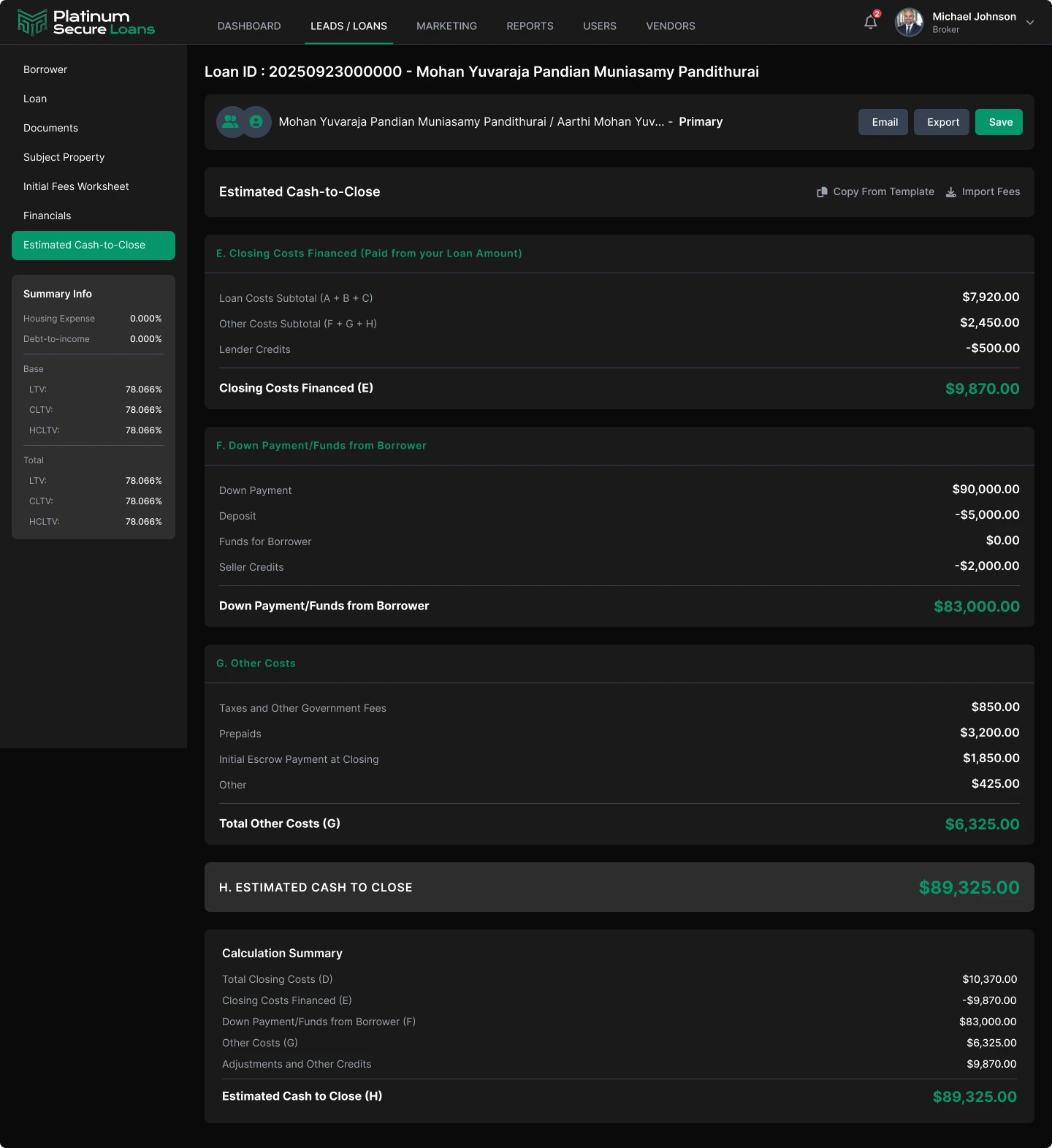 Estimated Cash to Close