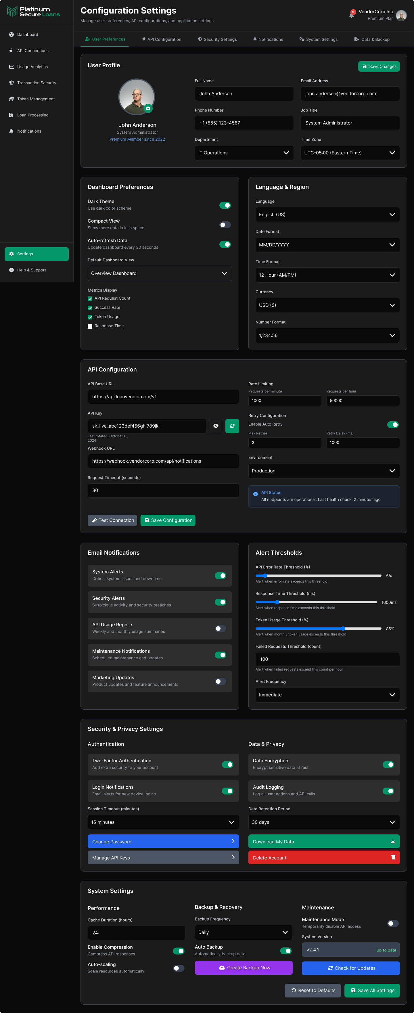 Configuration Settings