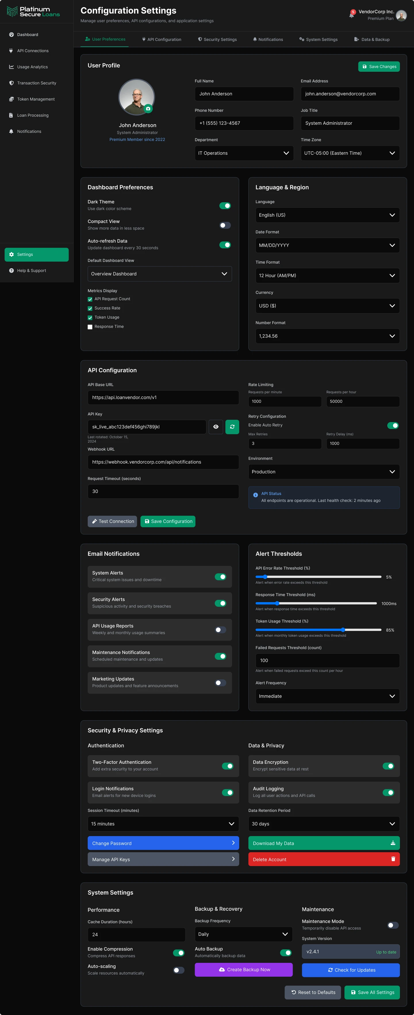 Configuration Settings