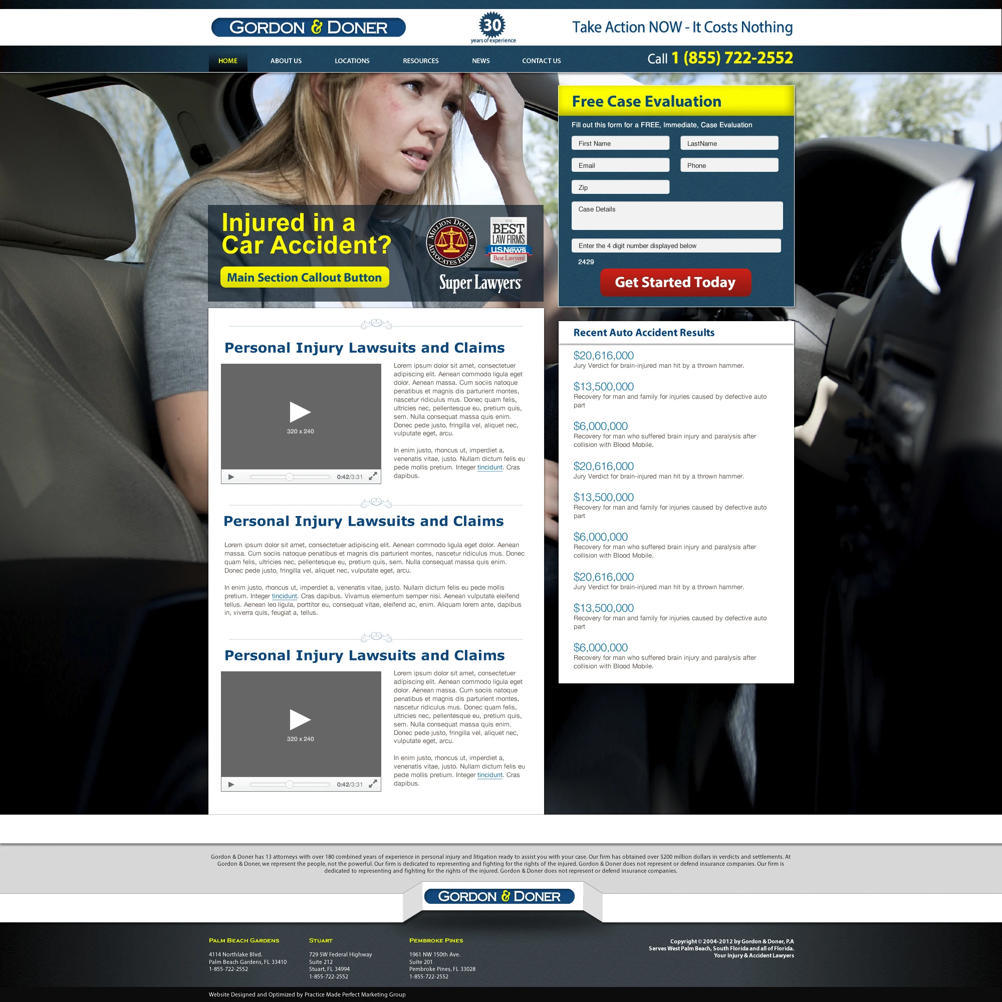 Gordon & Doner — Auto Accident Campaign