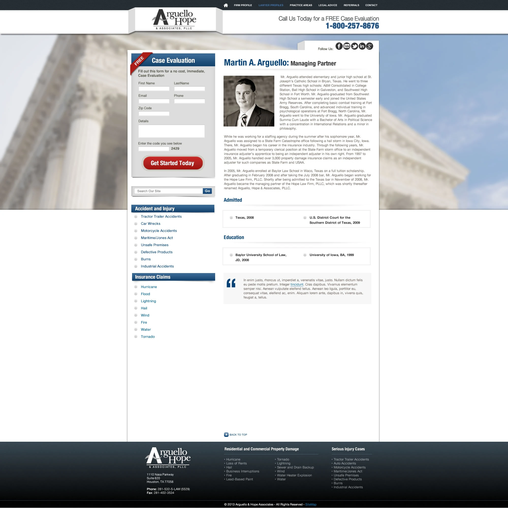 Arguello, Hope & Associates — Attorney Profile