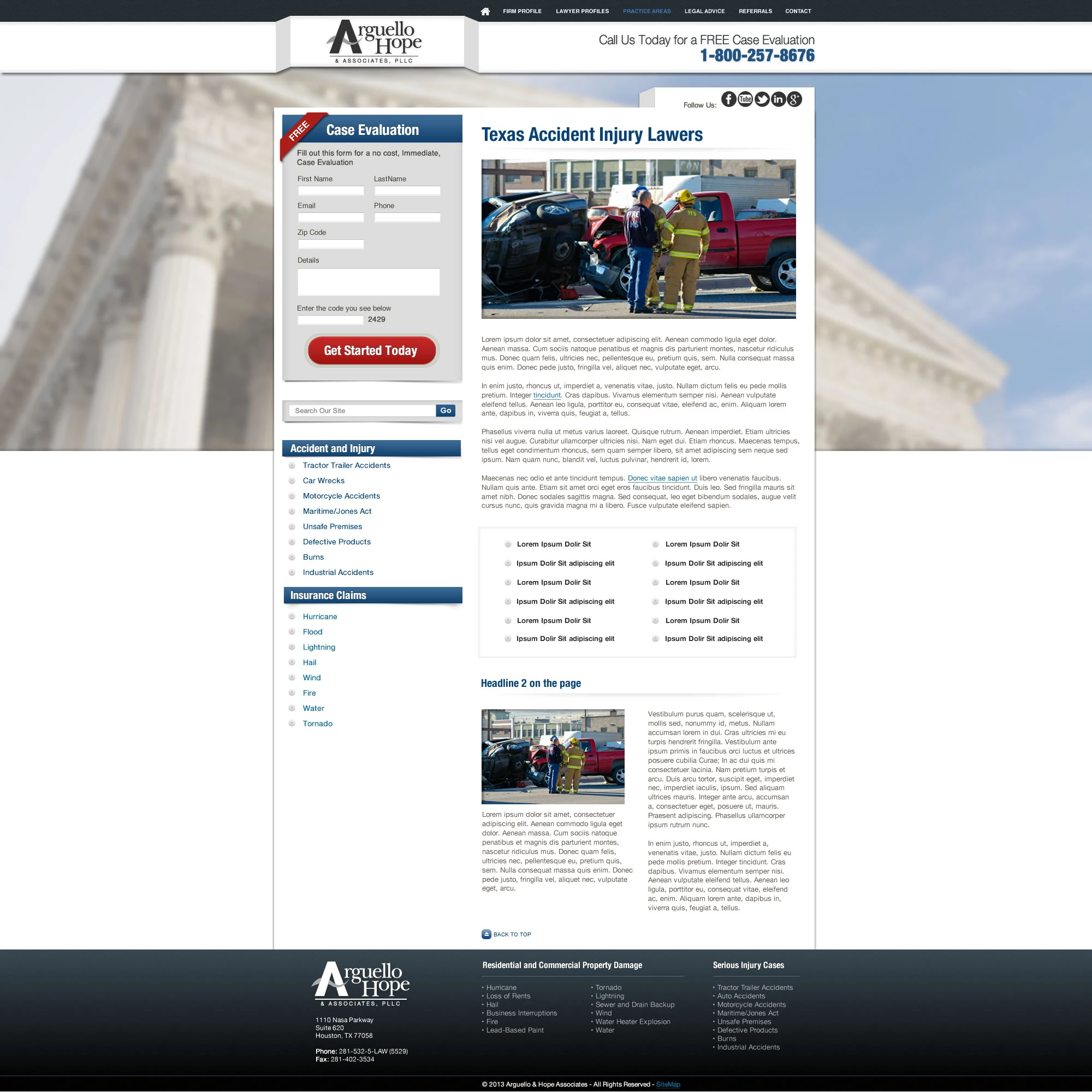 Arguello, Hope & Associates — Interior Page