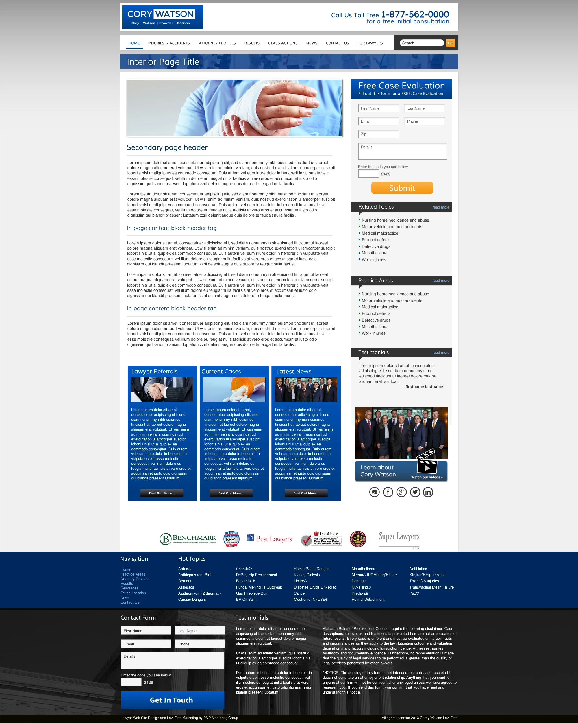 Cory Watson — Interior Page