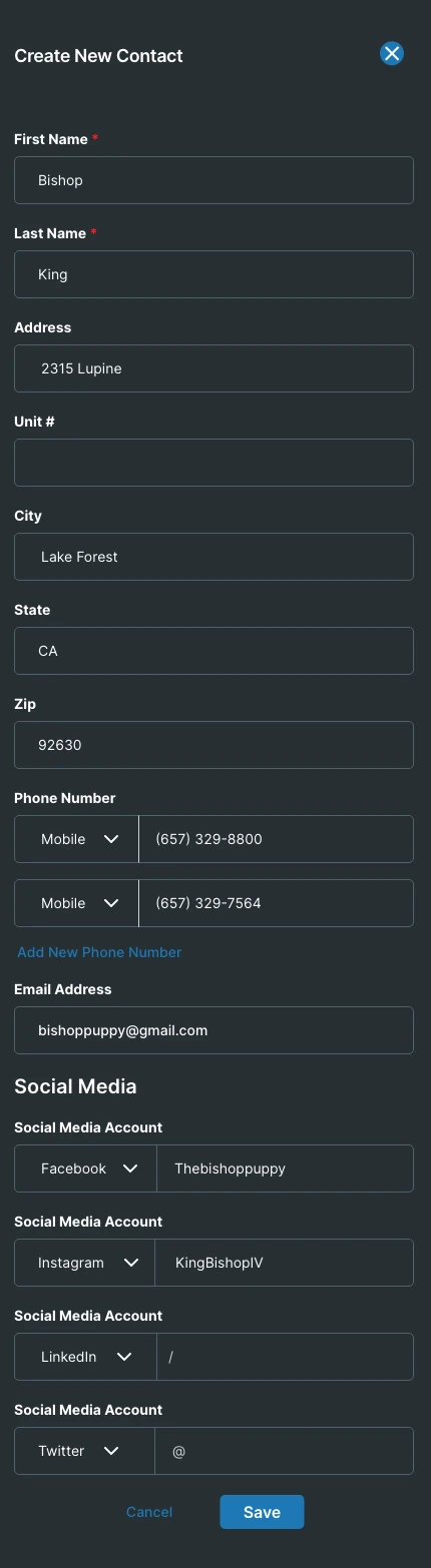 Create Contact