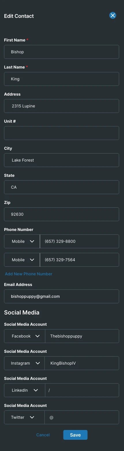 Edit Contact