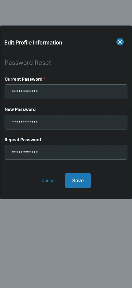 Update password