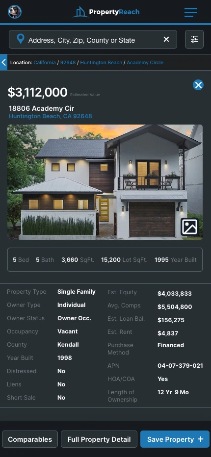 PropertyReach Mobile preview