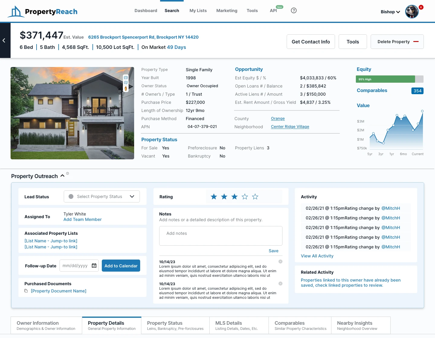 Saved Property - Main