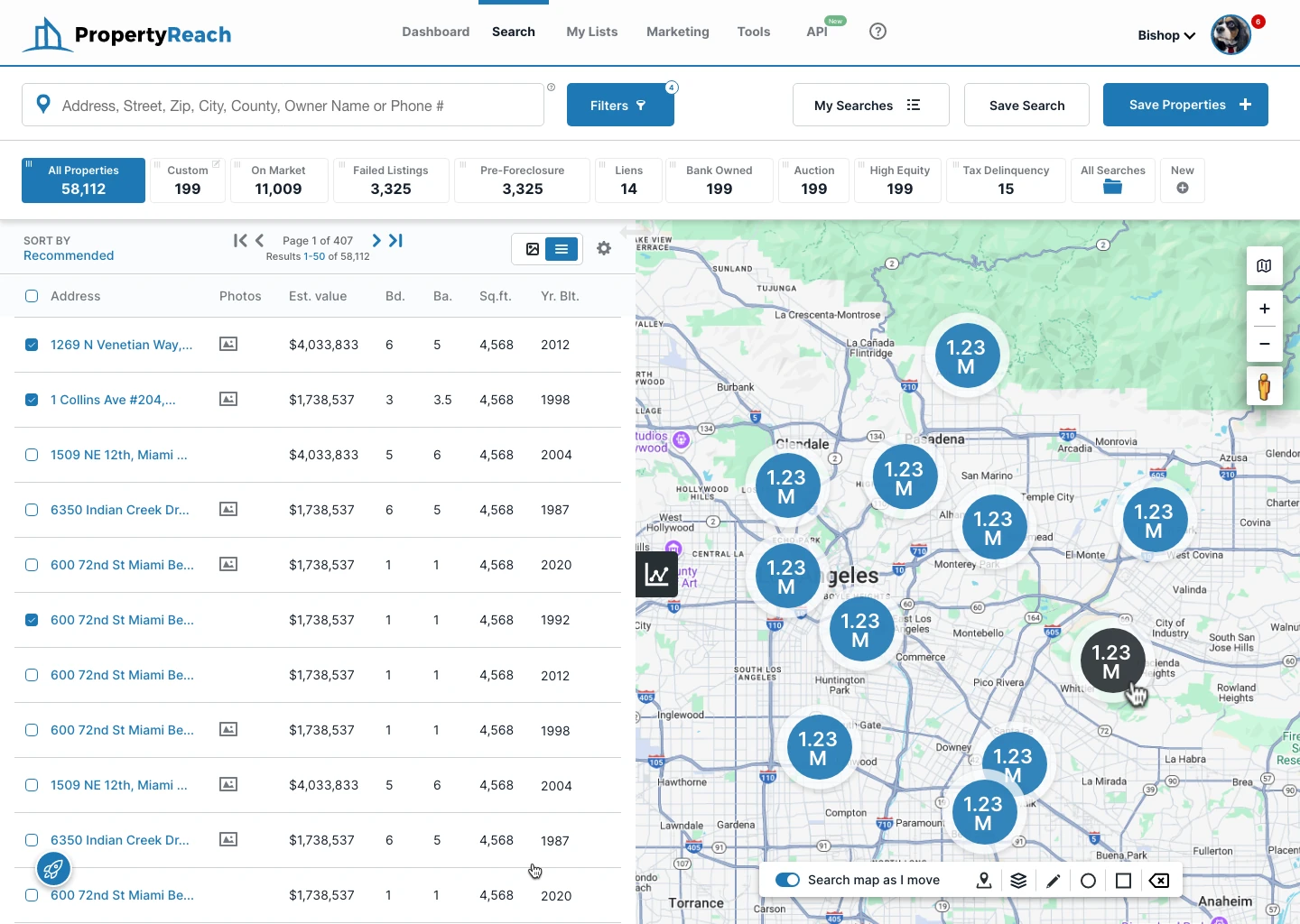 Search Map