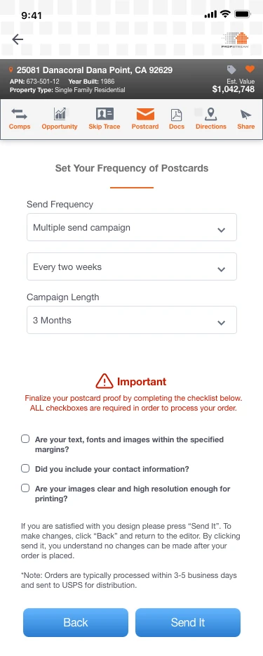 Postcard Creator – Confirm