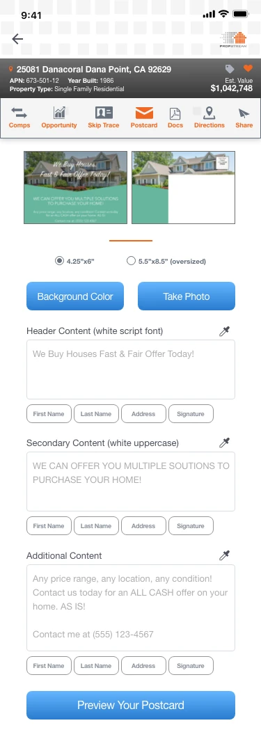 Postcard Creator - Text