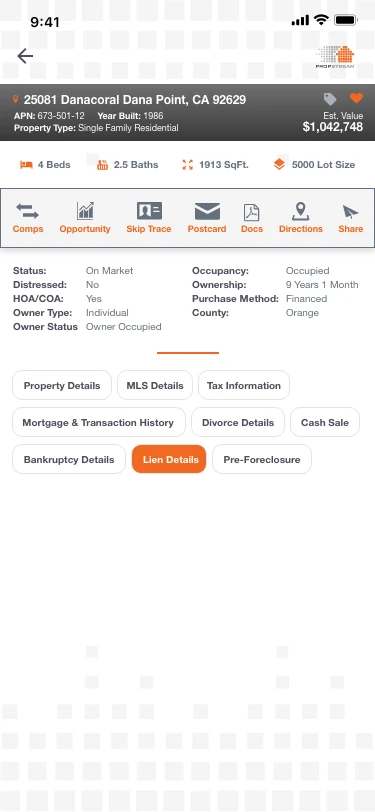 Property Details – Lien Details